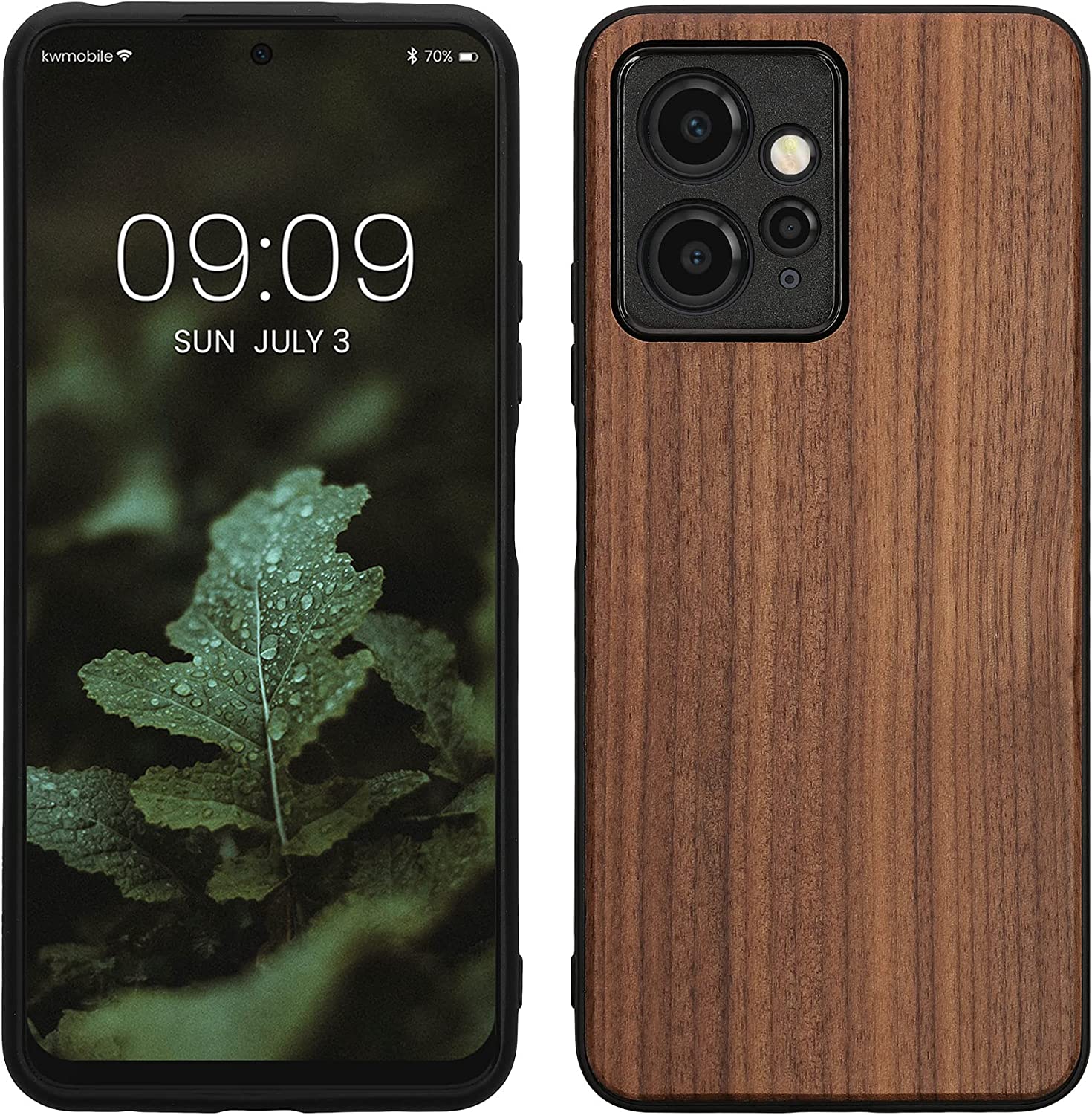 KW Xiaomi Redmi Note 12 4G Θήκη από Φυσικό Ξύλο - Dark Brown - 61178.18