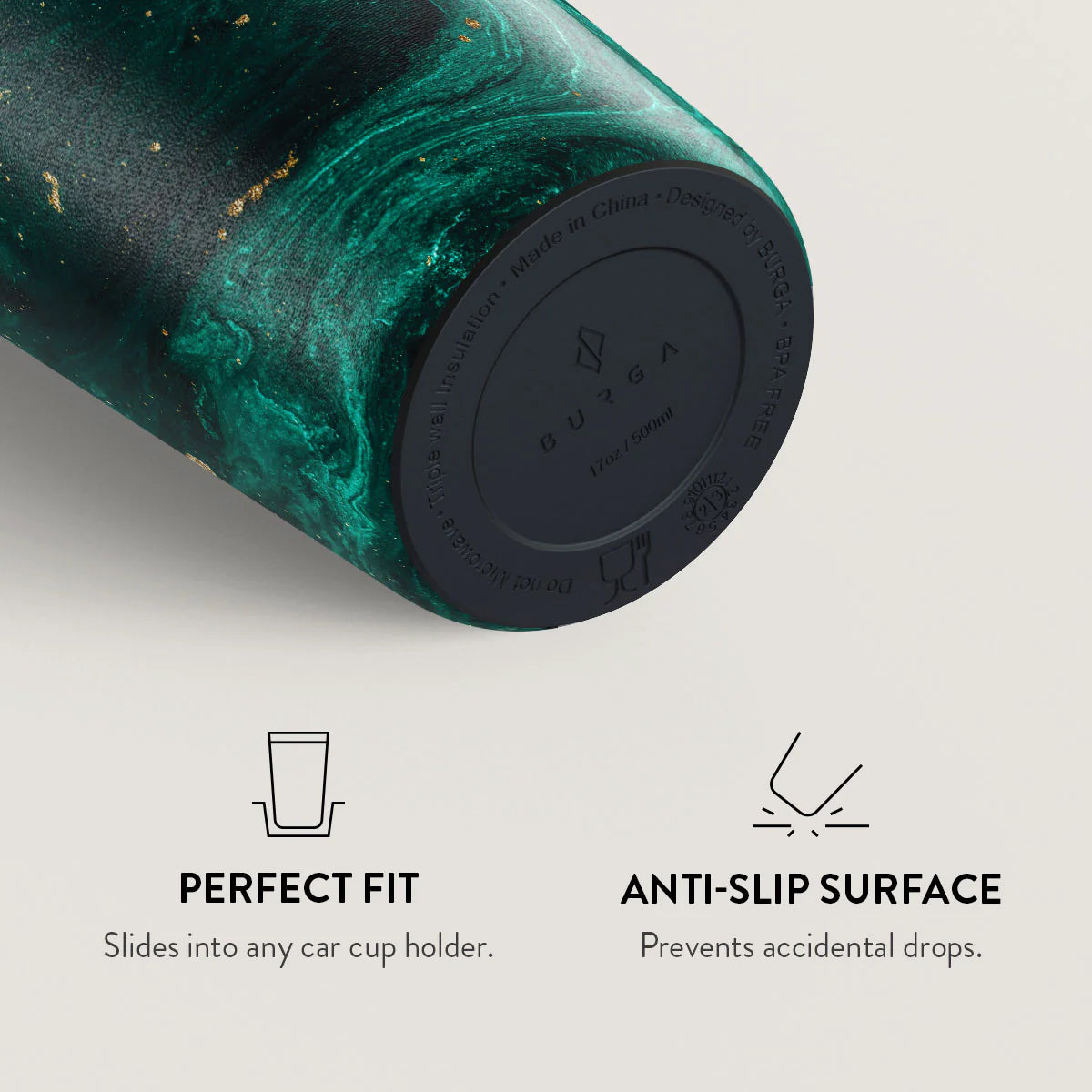 Burga Κούπα Θερμός από Ανοξείδωτο Ατσάλι - Flap Lid - 700ml - Emerald Pool