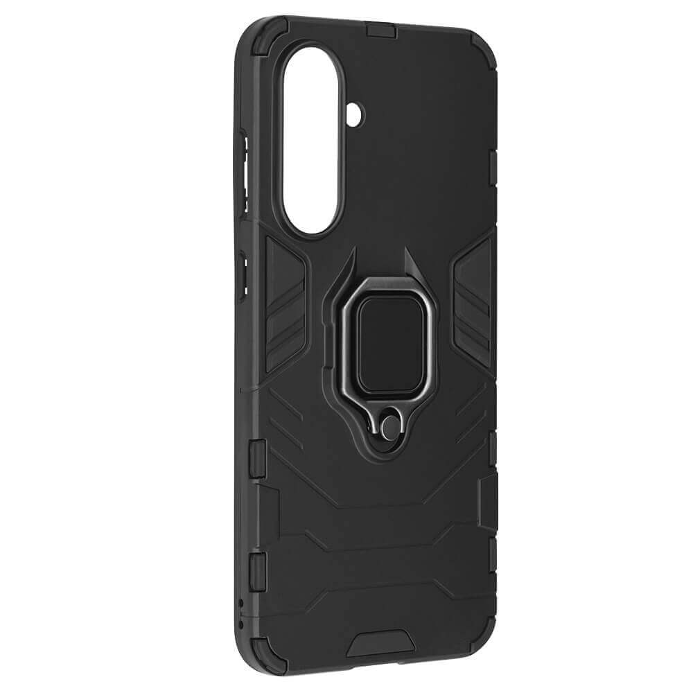 Techsuit Samsung Galaxy A36 5G / A56 5G - Silicone Shield - Σκληρή Θήκη με Δαχτυλίδι Συγκράτησης - Black