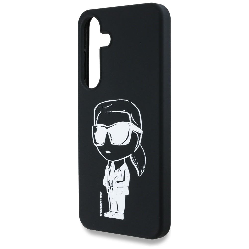 Karl Lagerfeld Samsung Galaxy S25 - Silicone Graffiti Ikonik Printed Logo - Σκληρή Θήκη Σιλικόνης με MagSafe - Black - KLHMS25SPNYKGRTK