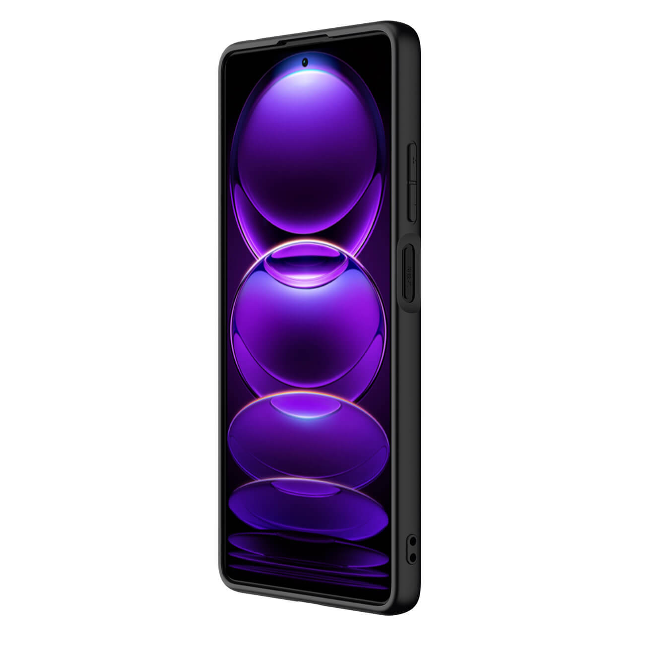 Nillkin Xiaomi Redmi Note 12 Pro+ Textured Case Σκληρή Θήκη με Πλαίσιο Σιλικόνης - Black