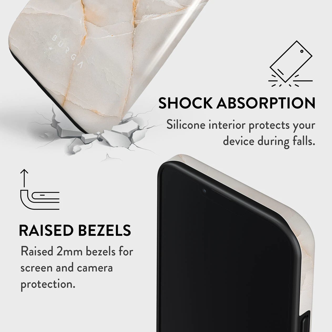 Burga iPhone 13 Fashion Tough Σκληρή Θήκη - Vanilla Sand