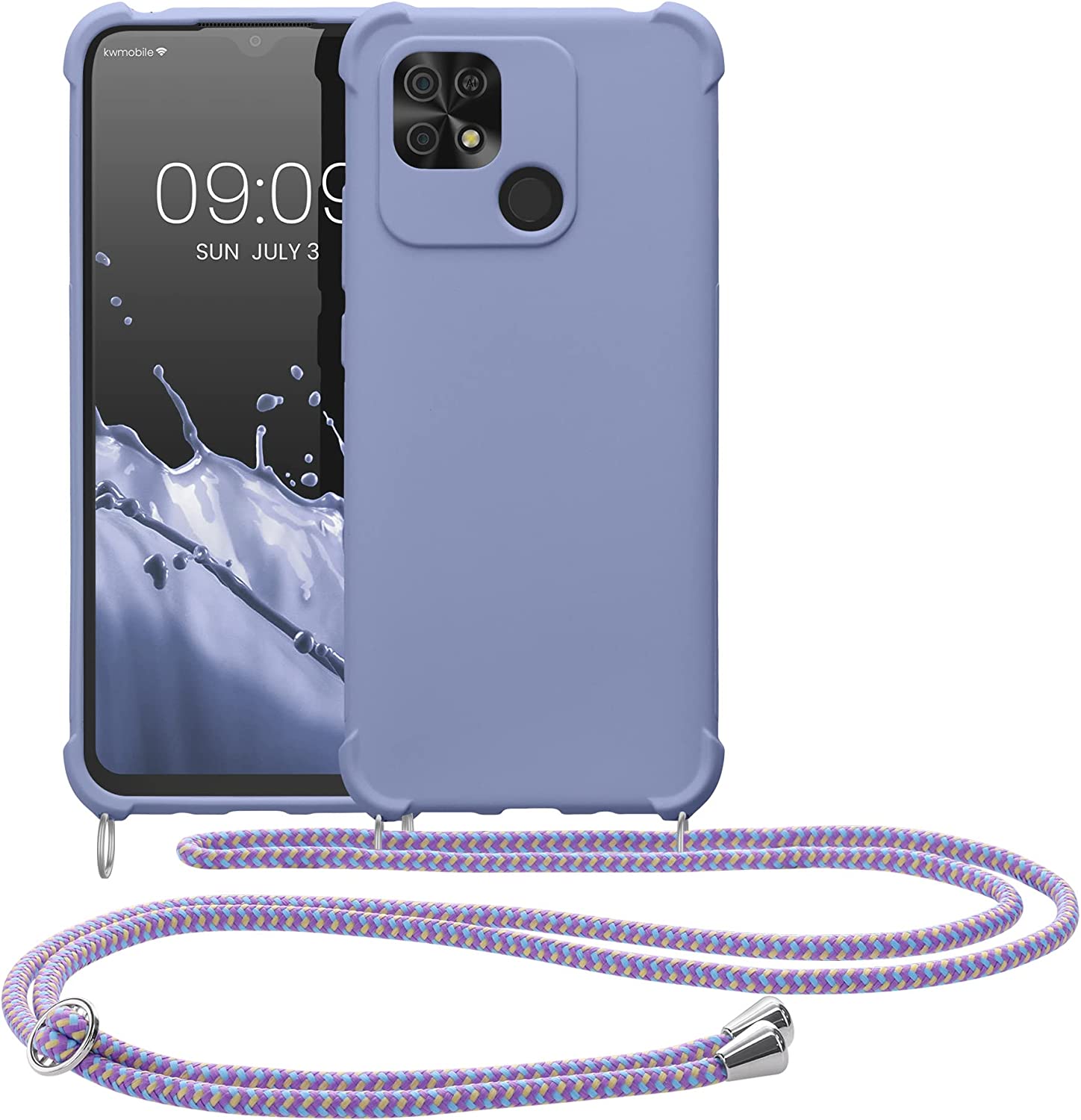 KW Xiaomi Redmi 10C Θήκη Σιλικόνης TPU με Λουράκι - Lavender - 59233.108