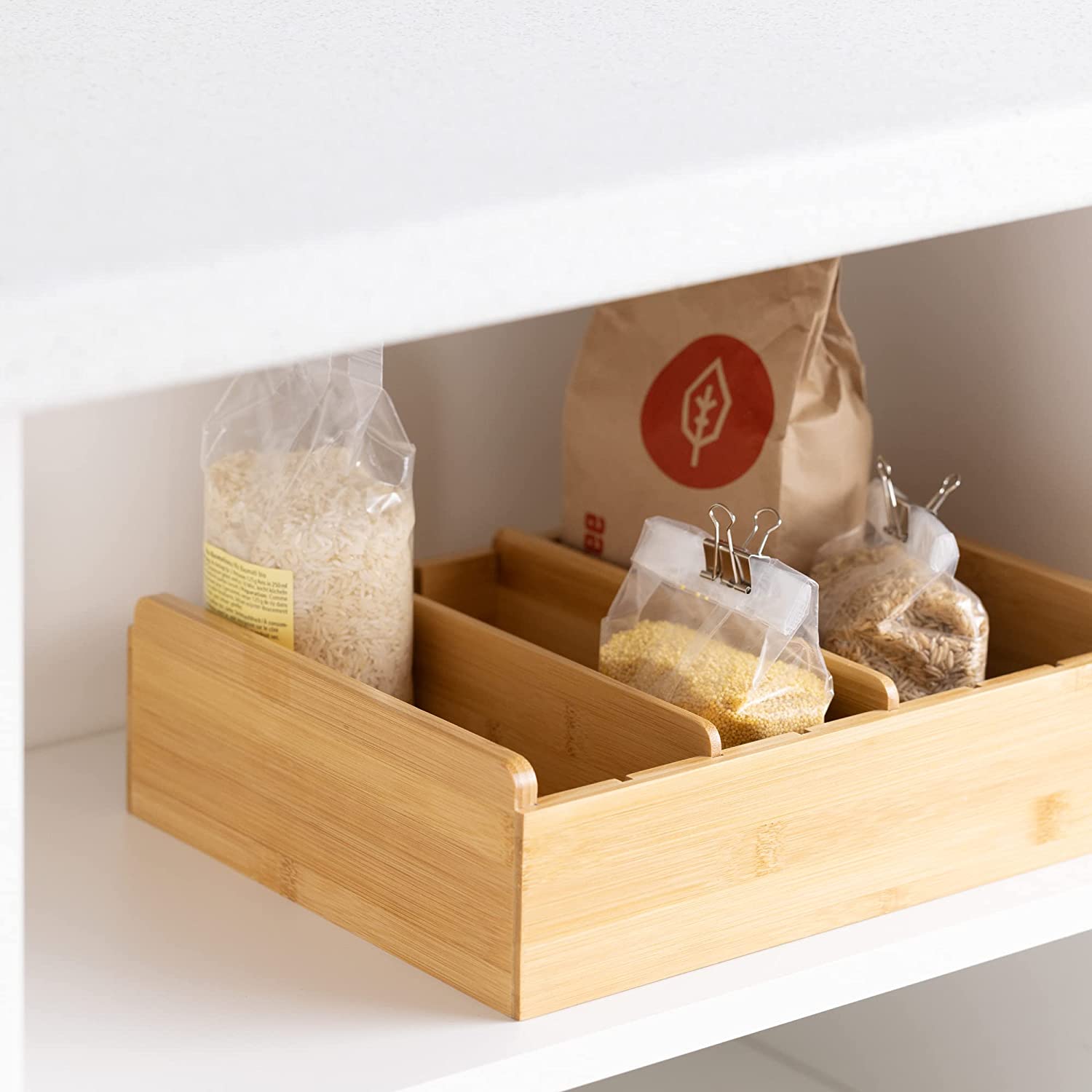 Navaris Ξύλινη Βάση Οργάνωσης από Bamboo για την Κουζίνα - Light Brown - 55220.01