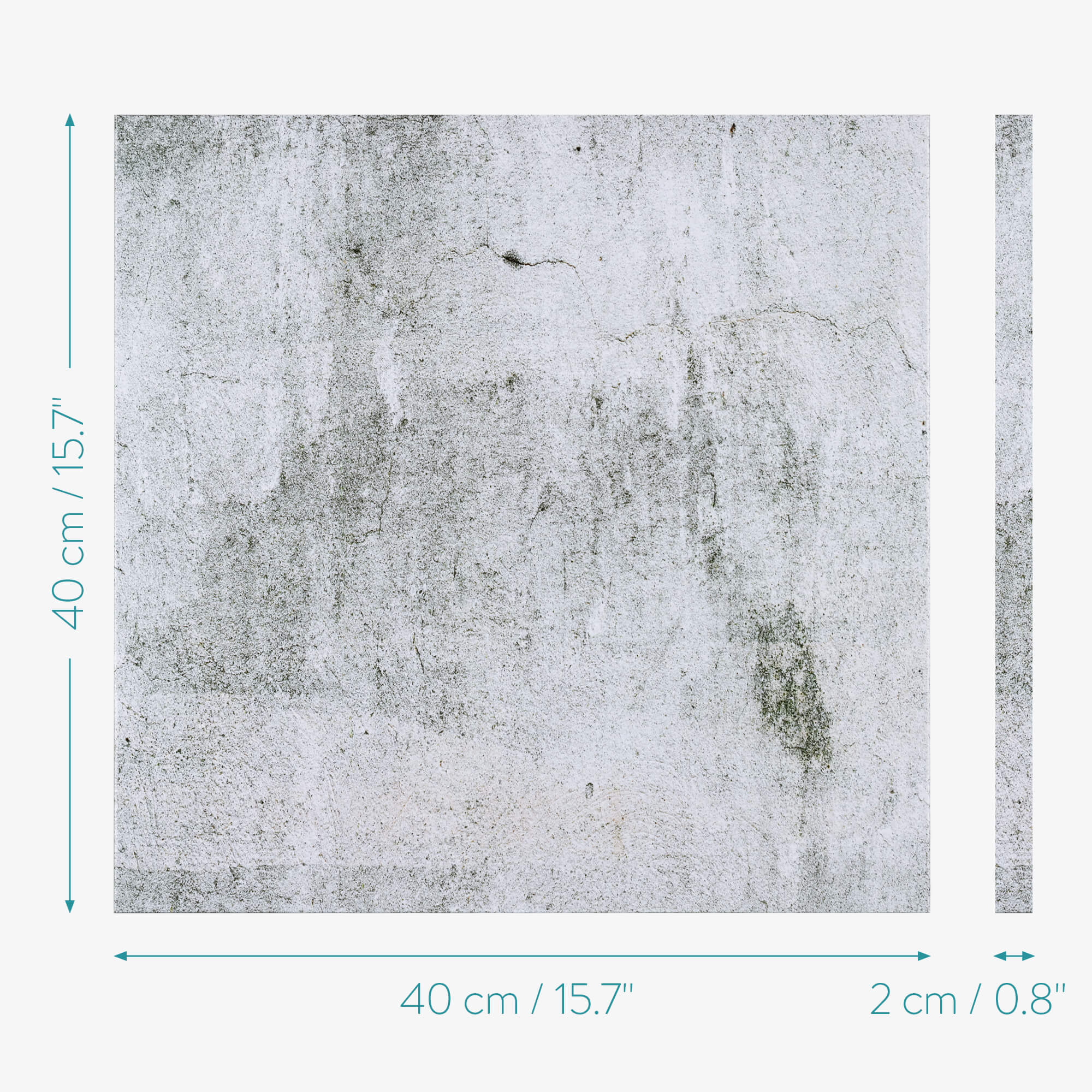 Navaris Μαγνητικός Πίνακας - Design Concrete - 40 x 40cm - 57021.01