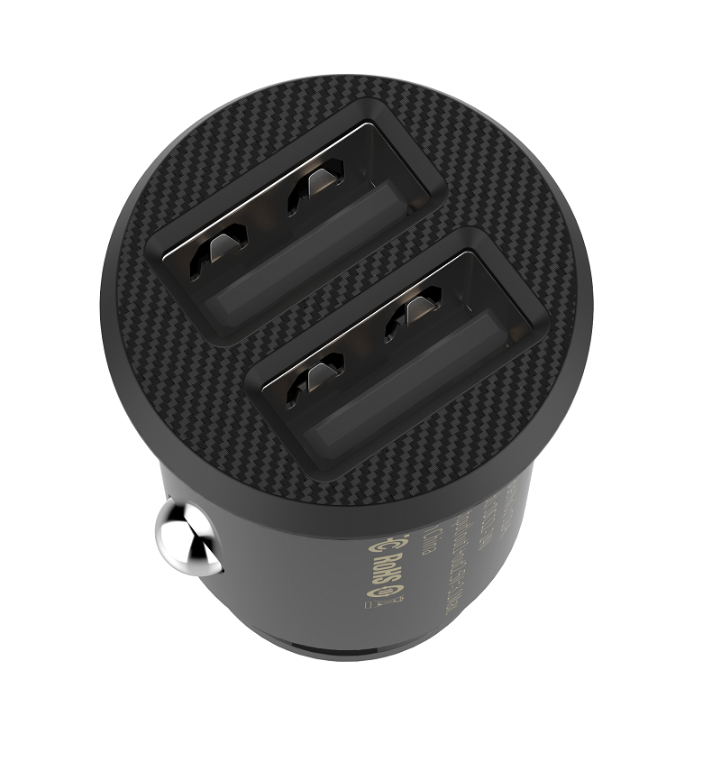 Baseus Grain Car Charger - Φορτιστής Αυτοκινήτου 3.1A 2xUSB Ports - Black - CCALL-ML01