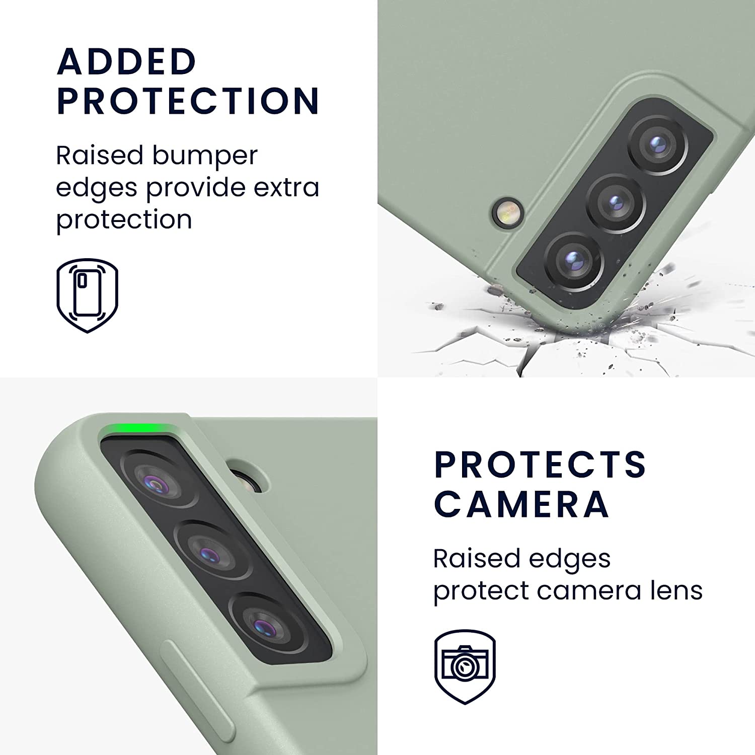 KW Samsung Galaxy S22 Plus Θήκη Σιλικόνης Rubberized TPU - Grey Green - 56761.172