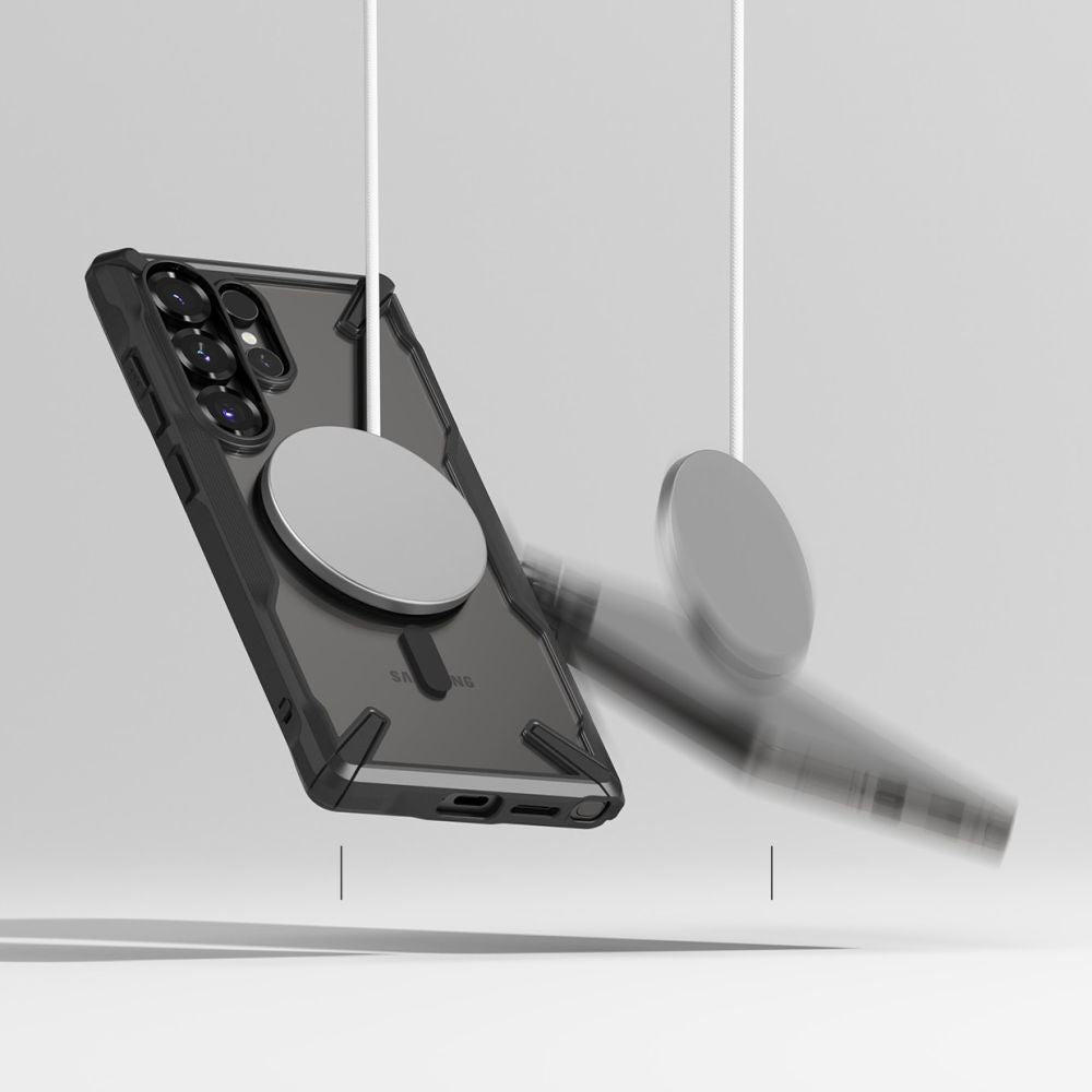 Ringke Samsung Galaxy S25 Ultra Fusion X MagSafe Σκληρή Θήκη με Πλαίσιο Σιλικόνης και MagSafe - Black / Διάφανη