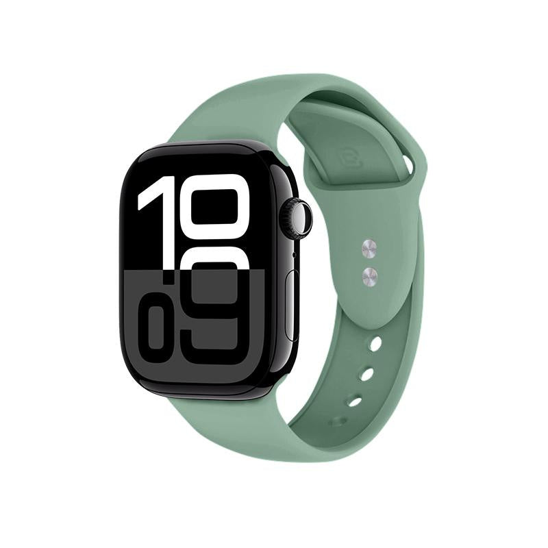 Crong Λουράκι Apple Watch 2/3/4/5/6/7/8/9/10/11 - SE (1/2/3) - 38/40/41/42mm Σιλικόνης - Liquid Strap - Sage