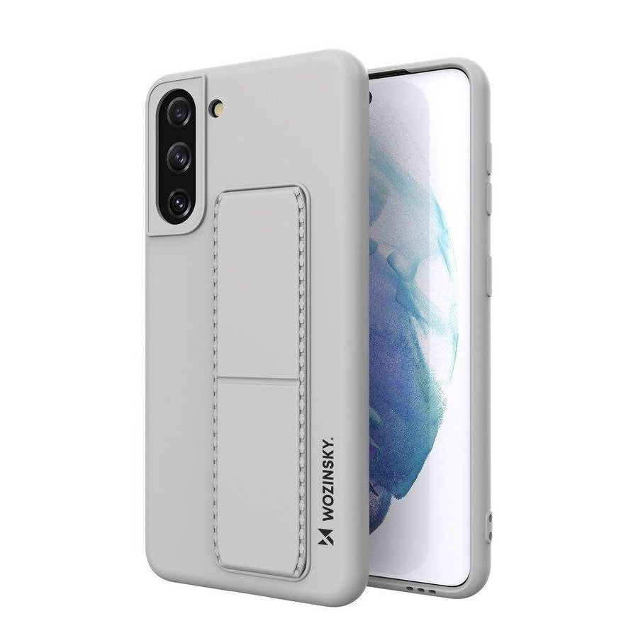 Wozinsky Samsung Galaxy S21+ Kickstand Case - Θήκη Σιλικόνης με Finger Holder και Stand - Grey