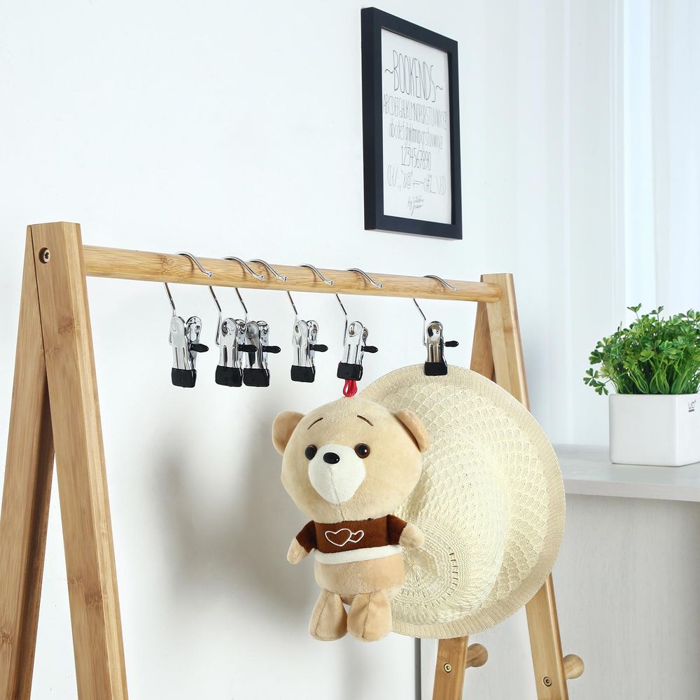 Songmics Σετ με 50 Μεταλλικούς Γάντζους με Clip - Silver - CRI001-50