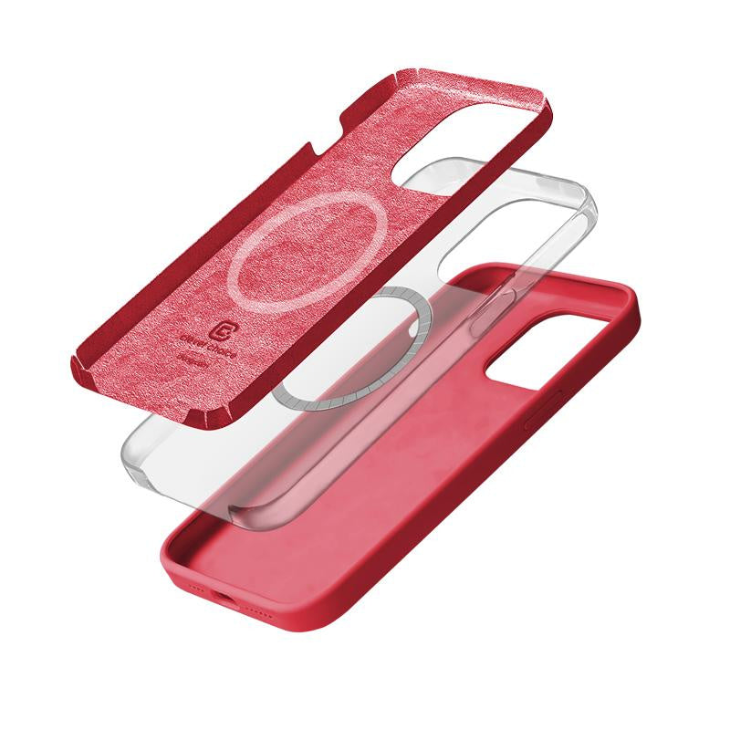 Crong iPhone 15 Pro Max Color Cover Magnetic - Θήκη Σιλικόνης με MagSafe - Pink