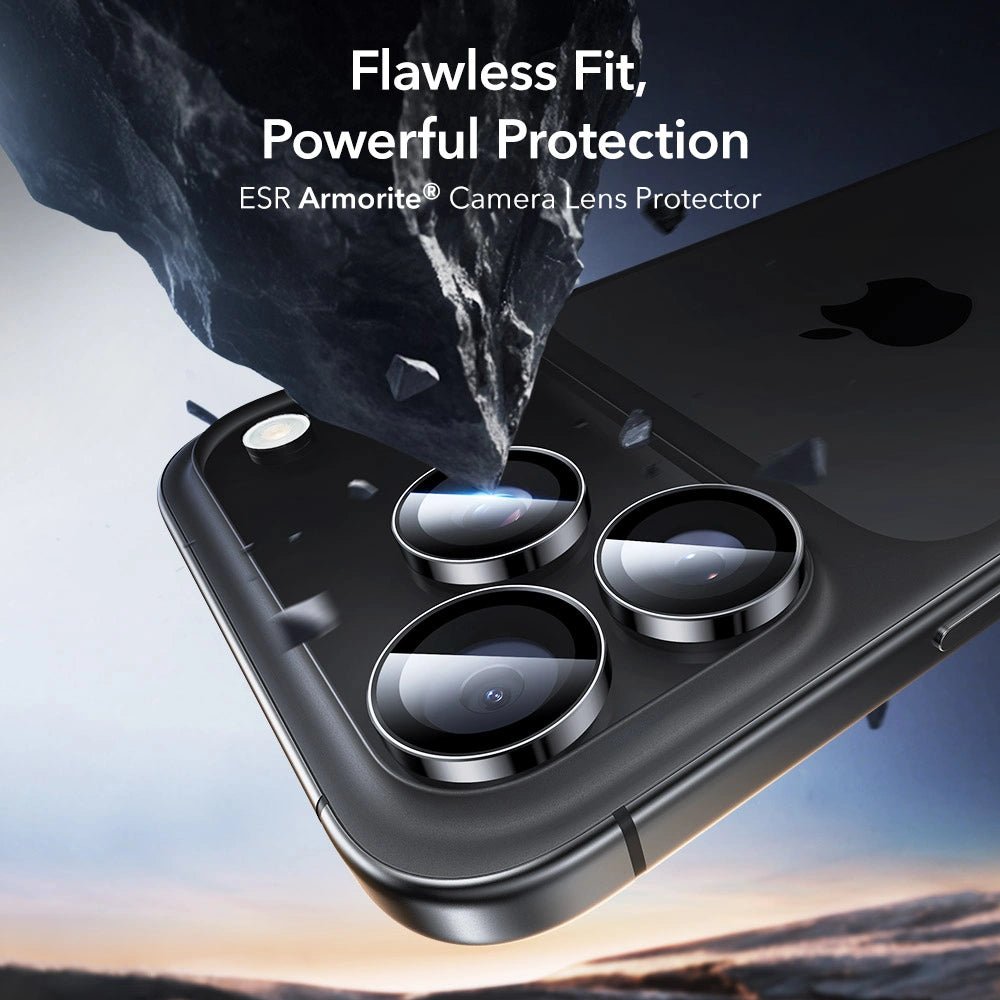 ESR iPhone 14 Pro / Pro Max / 15 Pro / Pro Max /16 Pro / Pro Max / 17 Pro / Pro Max Armorite - Αντιχαρακτικό Γυαλί για την Κάμερα - Black