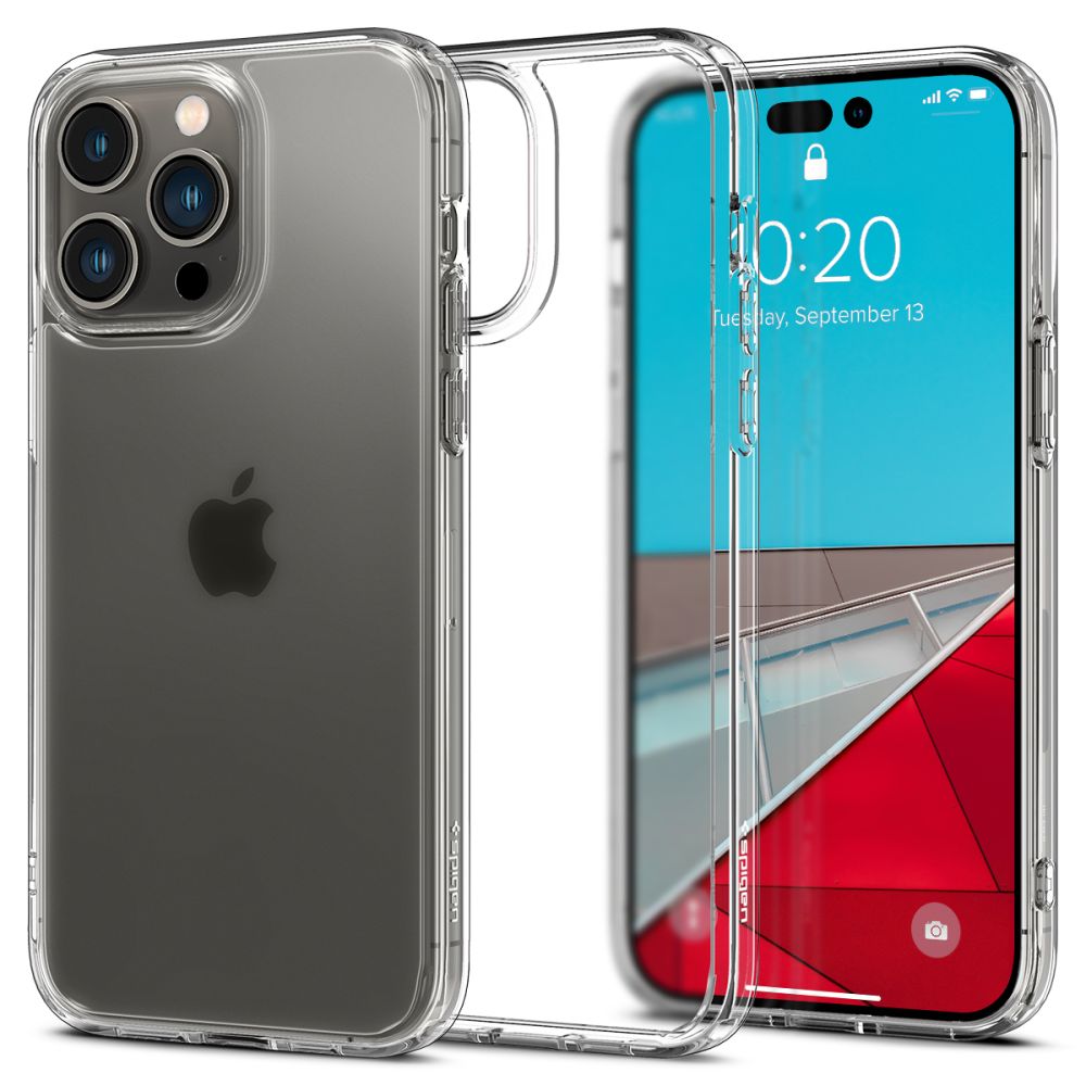 Spigen iPhone 14 Pro Ultra Hybrid Σκληρή Θήκη με Πλαίσιο Σιλικόνης - Frost Clear