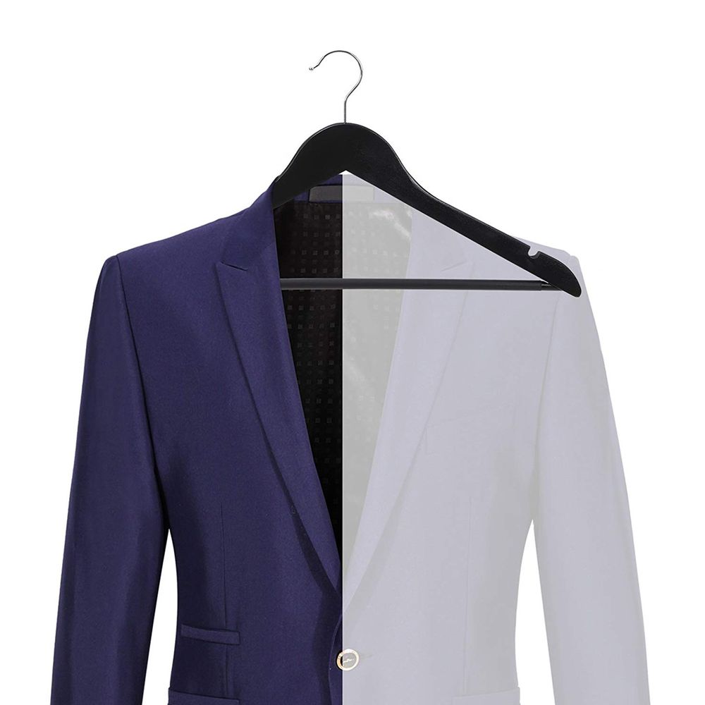 Songmics Σετ με 50 Ξύλινες Κρεμάστρες Ρούχων - Black - CRW02B-50