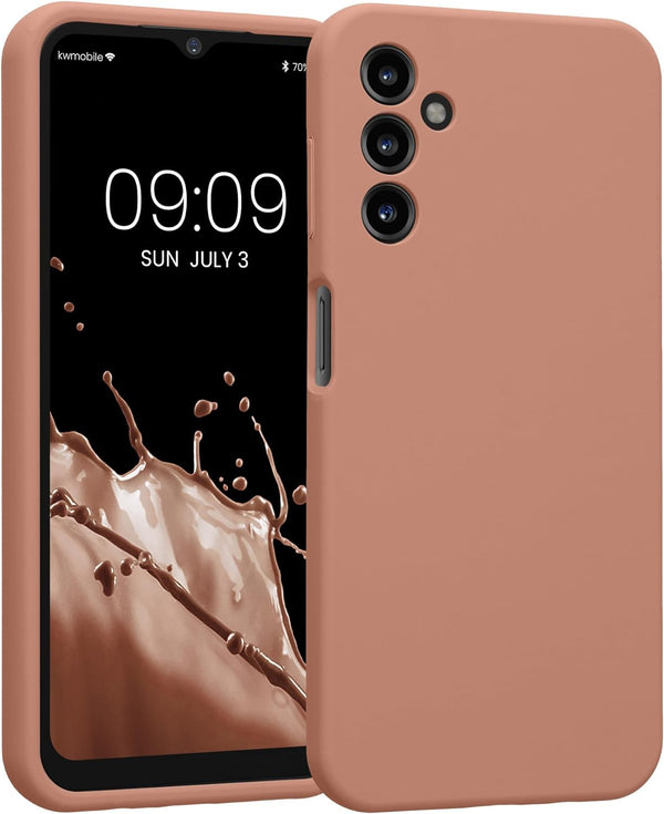 KW Samsung Galaxy A14 5G Θήκη Σιλικόνης Rubberized TPU - Orange Clay