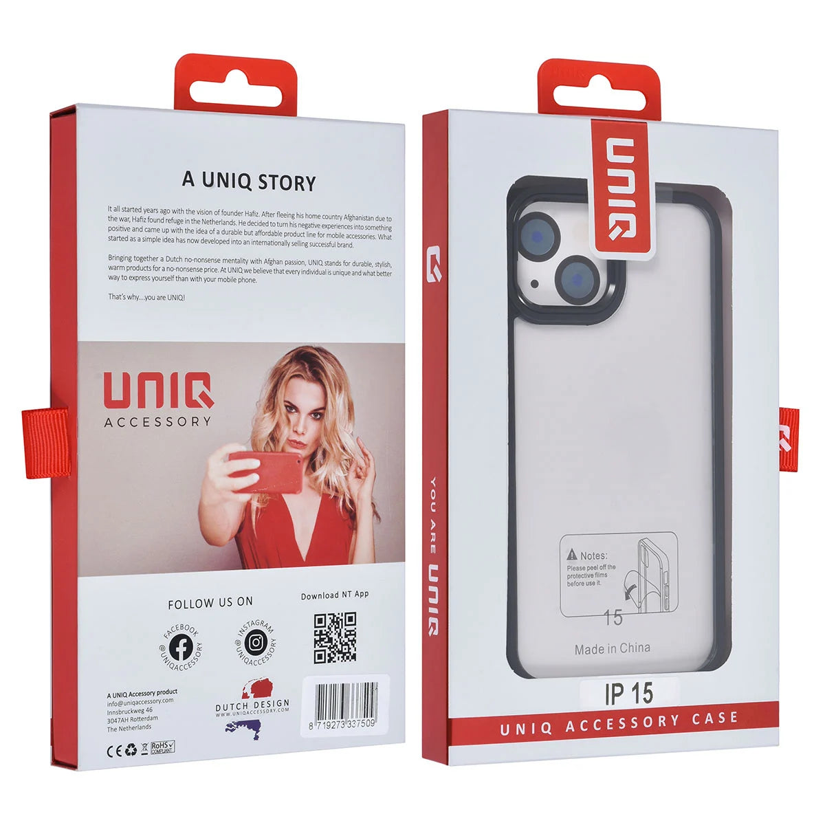 Tuniq iPhone 15 - Σκληρή Θήκη με Πλαίσιο Σιλικόνης - Μαύρο / Διάφανο