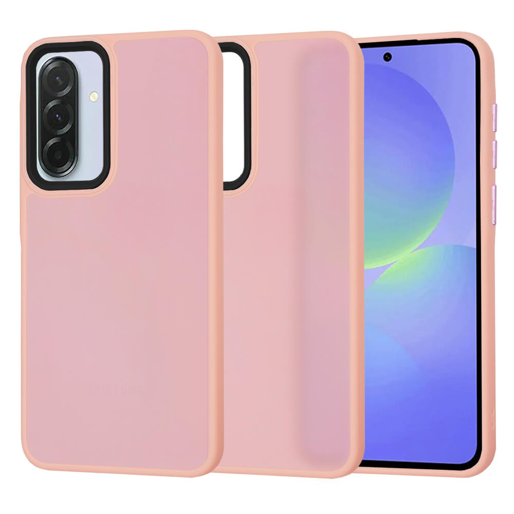Techsuit Samsung Galaxy A36 5G - HaloFrost Series - Σκληρή Θήκη με Πλαίσιο Σιλικόνης - Dreamy Pink