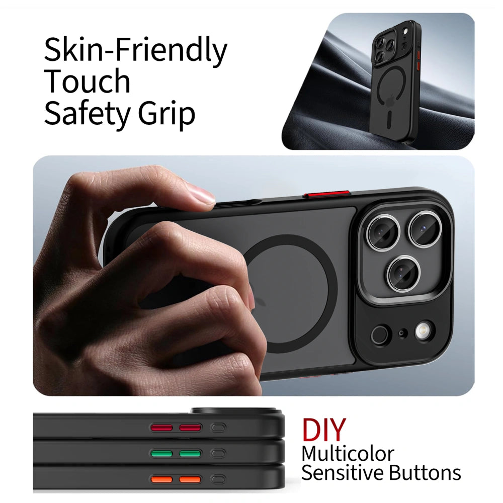 Tech-Protect iPhone 17 Pro - MagMat XT 4-Set - Σκληρή Θήκη με Πλαίσιο Σιλικόνης και MagSafe - Ημιδιάφανη / Matte Black