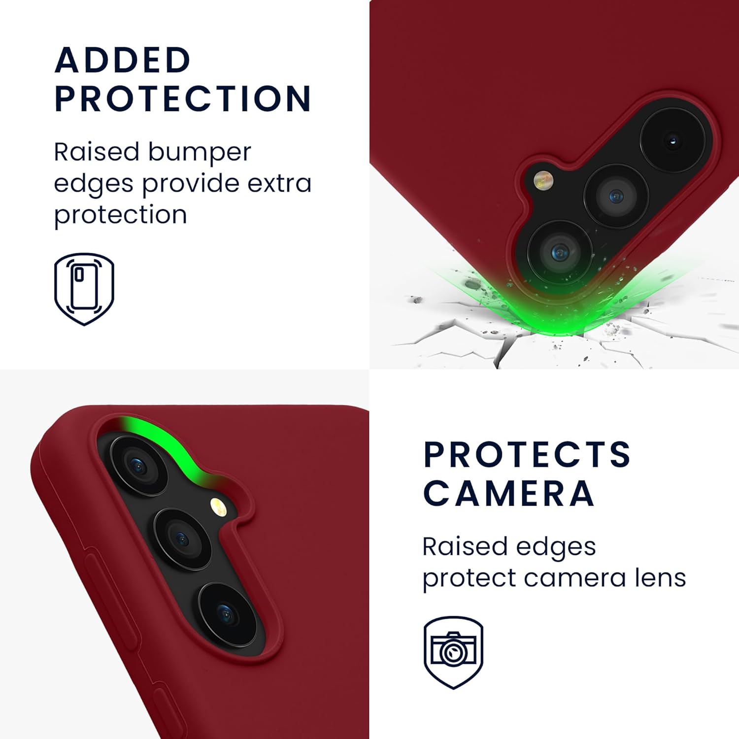 KW Samsung Galaxy A55 5G Θήκη Σιλικόνης Rubberized TPU - Rhubarb Red