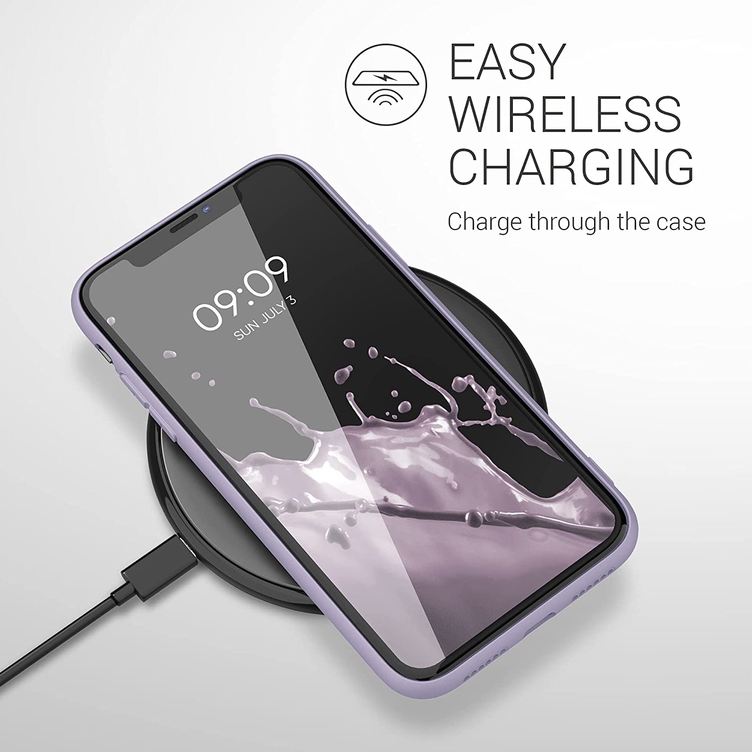 KW iPhone 11 Θήκη Σιλικόνης TPU - Lavender - 49787.108