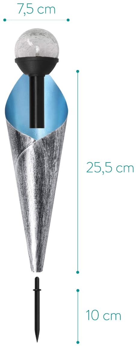 Navaris Solar Garden Torches Σετ με 4 Ηλιακά LED Φωτιστικά Εξωτερικού Χώρου - Cool White - 51102.02.04