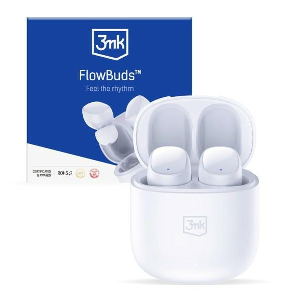 3MK FlowBuds - Bluetooth 5.3 - Ασύρματα ακουστικά για Κλήσεις / Μουσική - White