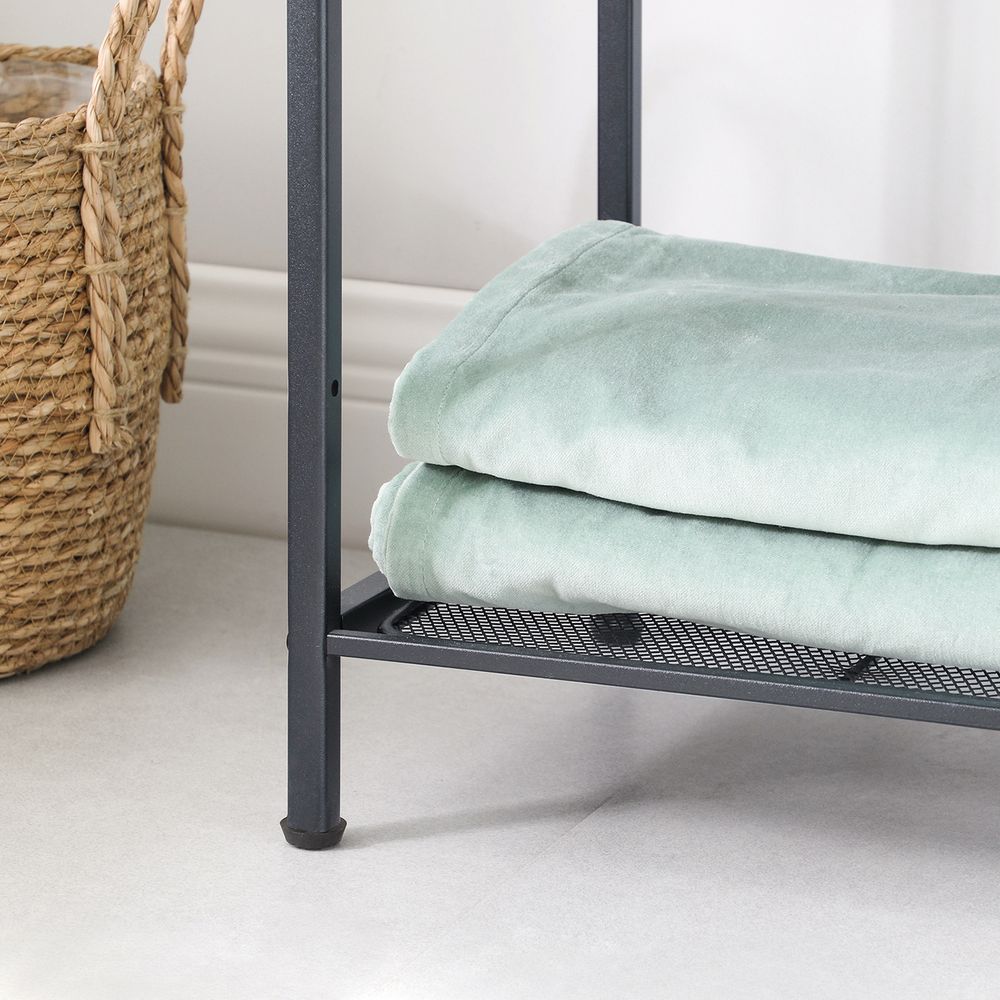 Songmics Μεταλλική Ραφιέρα 3 Επιπέδων - 38 x 30 x 72 cm - Black - BSC33BK