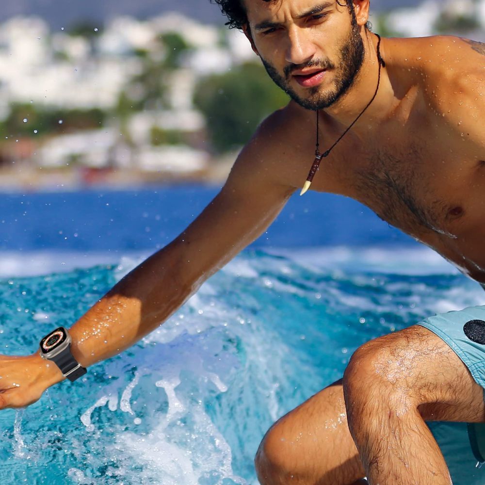 Tech-Protect Λουράκι Apple Watch 8/9/10/11 - SE (1/2/3) - Ultra (1/2/3) – 44/45/46/49mm IconBand Pro Λαστιχένιο - Midnight Blue