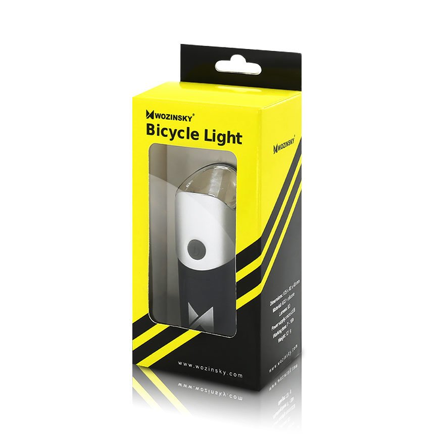 Wozinsky Front Bicycle Light - Επαναφορτιζόμενο Εμπρόσθιο Φως Ποδηλάτου - Black - WFBLB1