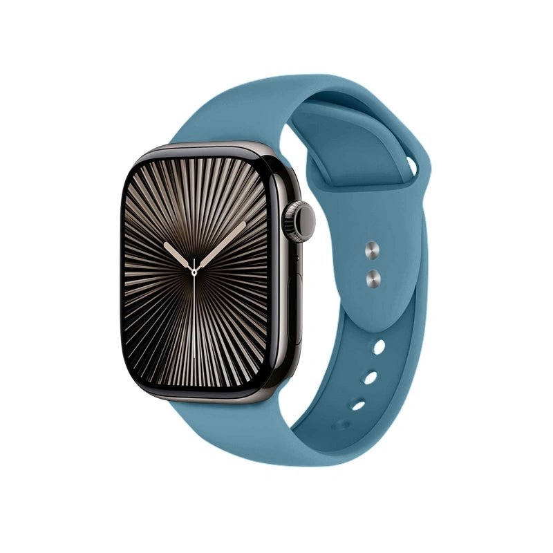 Crong Λουράκι Apple Watch 2/3/4/5/6/7/8/9/10/11 - SE (1/2/3) - 38/40/41/42mm Σιλικόνης - Liquid Strap - Marine