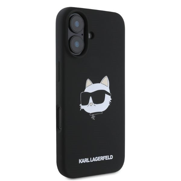 Karl Lagerfeld iPhone 16 - Silicone Choupette Head - Magsafe Θήκη Σιλικόνης - Black - KLHMP16SSCHPPLK