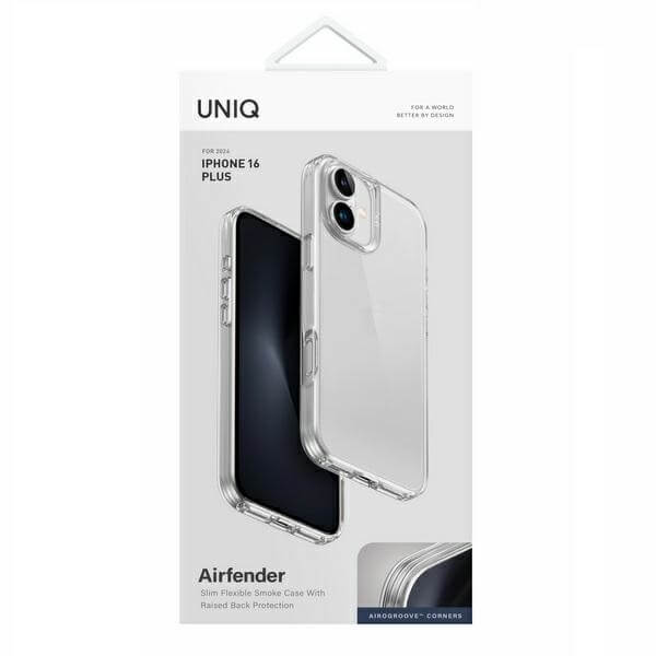 Uniq iPhone 16 Plus Air Fender Σκληρή Θήκη με Πλαίσιο Σιλικόνης - Διάφανη
