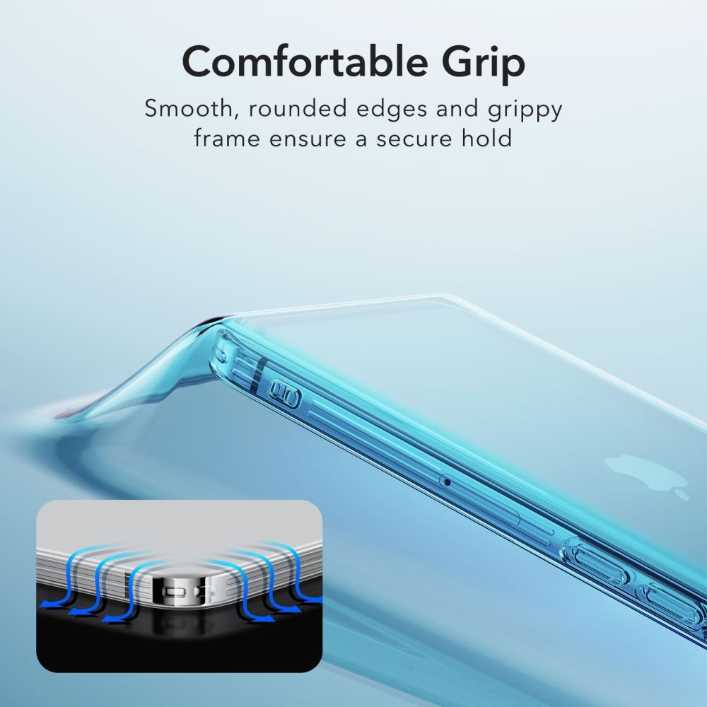 ESR iPhone 14 Pro Max Ice Shield Θήκη με Πλαίσιο Σιλικόνης και Όψη Γυαλιού Tempered Glass - Διάφανη