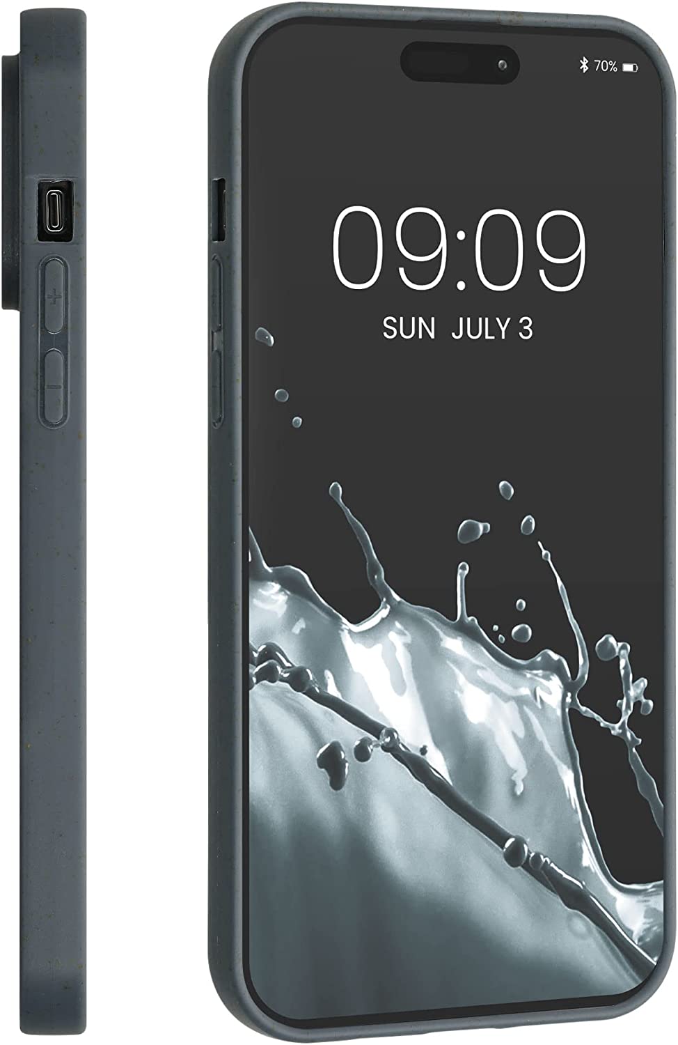 Kalibri iPhone 14 Pro Max Θήκη Σιλικόνης TPU με Ανακυκλώσιμο και Βιοδιασπώμενο Υλικό - Dark Slate - 59220.202