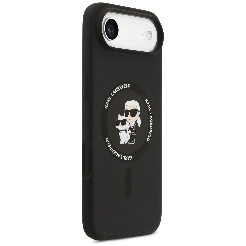 Karl Lagerfeld iPhone Air - Silicone Karl and Choupette Ring MagSafe Θήκη Σιλικόνης - Black - KLHMP17MSCMKCRHK