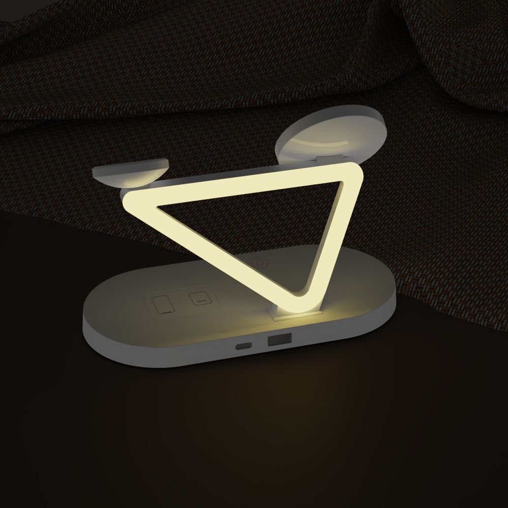 Tech-Protect QI15W-A41 3in1 Ασύρματος Μαγνητικός Φορτιστής MagSafe - White