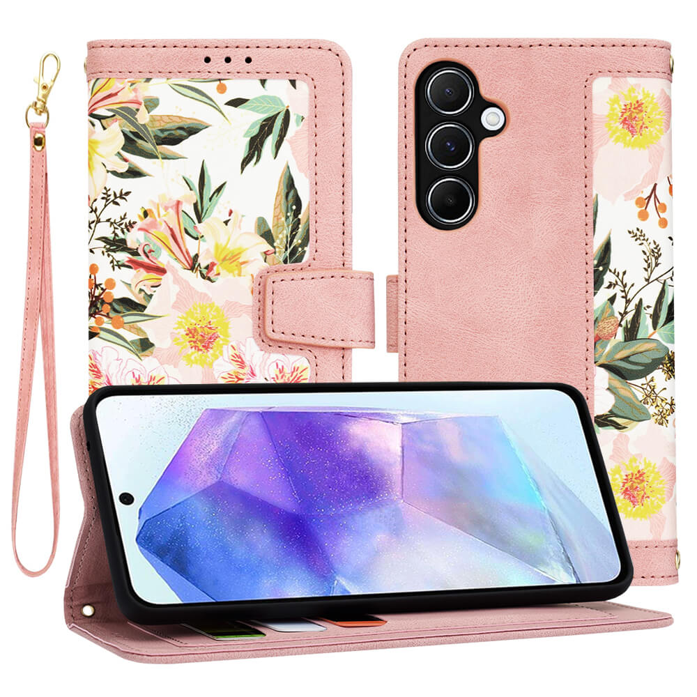 Techsuit Samsung Galaxy A55 5G - FlipCraft - Θήκη Πορτοφόλι από Δερματίνη - Sweetheart Pink
