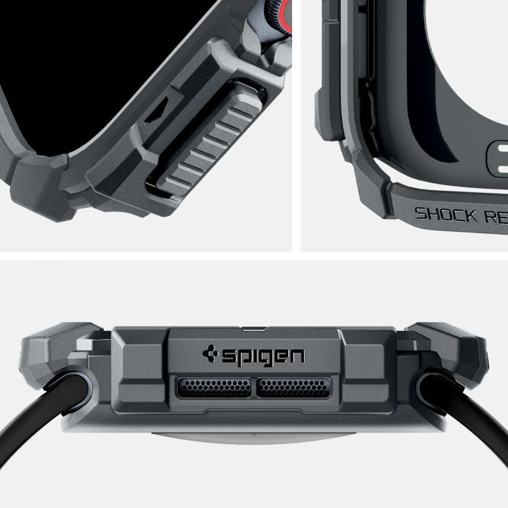 Spigen Θήκη Apple Watch 10/11 - 46mm Rugged Armor - Dark Grey