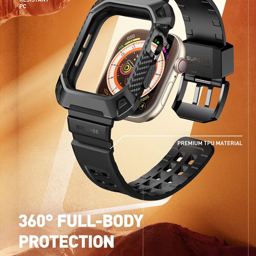 Supcase Λουράκι Apple Watch 10/11 - 42mm Unicorn Beetle Pro Λουράκι με Θήκη Προστασίας - Black