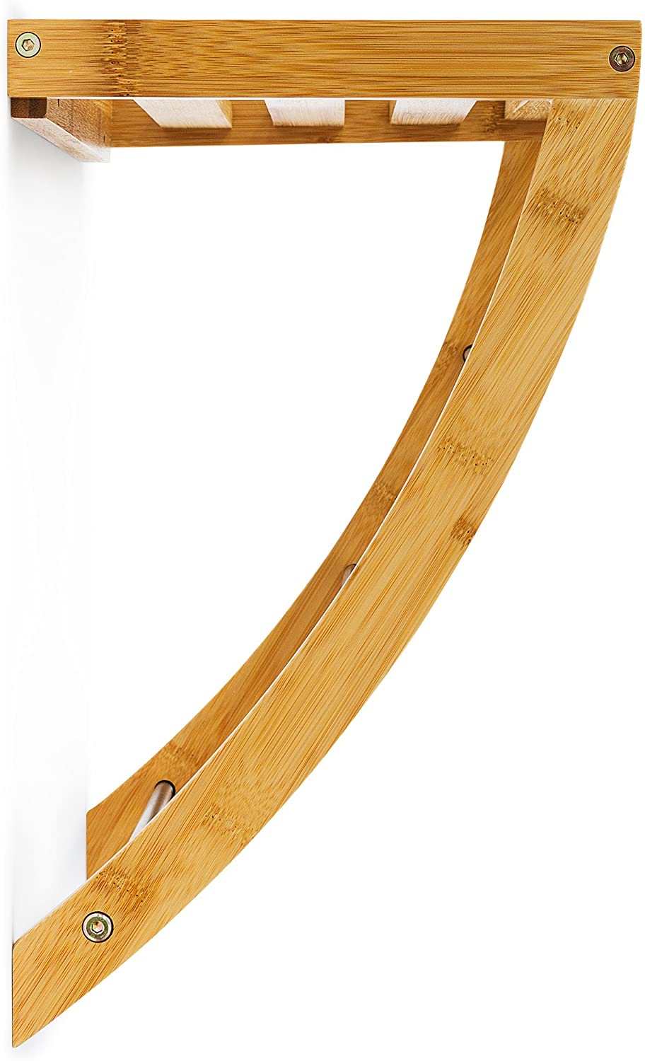 Relaxdays Ξύλινο Ράφι Τοίχου για το Μπάνιο από Bamboo - Natural Wood - 4052025191887