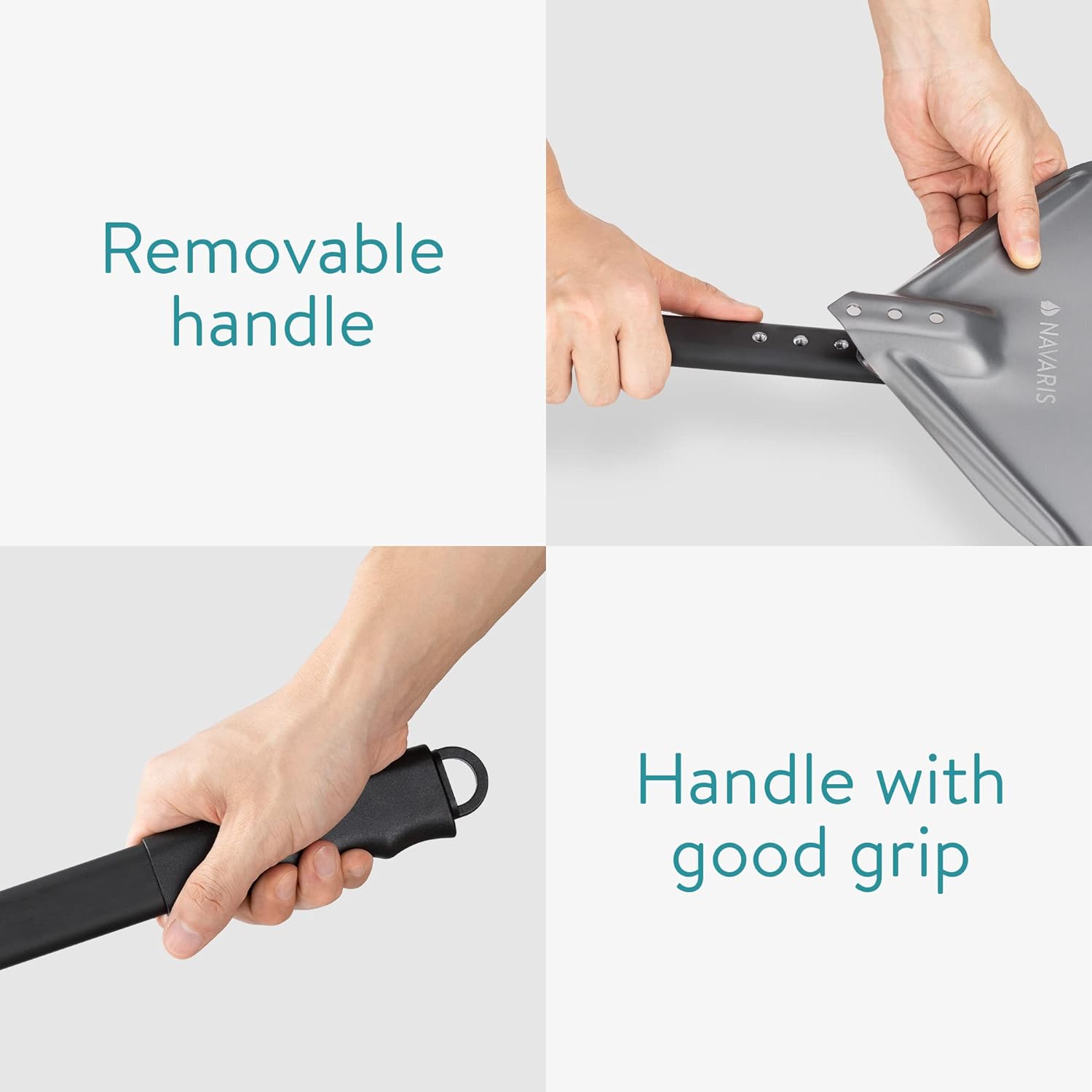 Navaris Φτυάρι Πίτσας με Αφαιρούμενη Λαβή - Silver - 58083.01