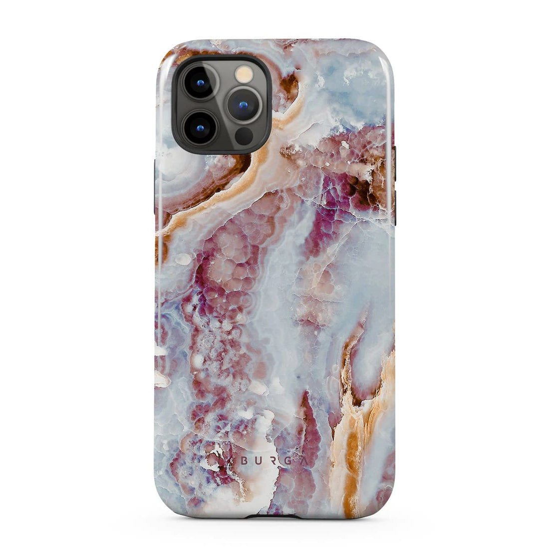 Burga iPhone 12 Pro Max Fashion Tough Σκληρή Θήκη - Frozen Leaves