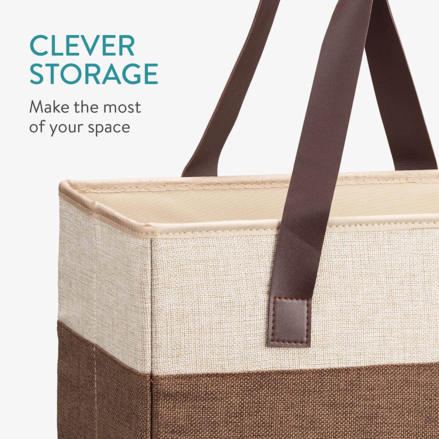 Navaris Καλάθι Αποθήκευσης για τις Σκάλες με Χερούλια - Brown - 59253.01