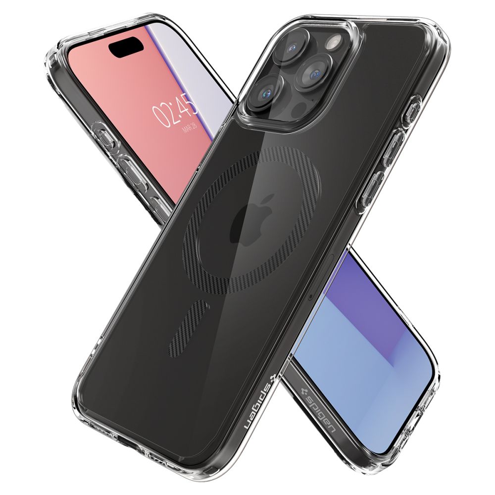 Spigen iPhone 15 Pro Max Ultra Hybrid Mag Σκληρή Θήκη με Πλαίσιο Σιλικόνης Και MagSafe - Carbon Fiber