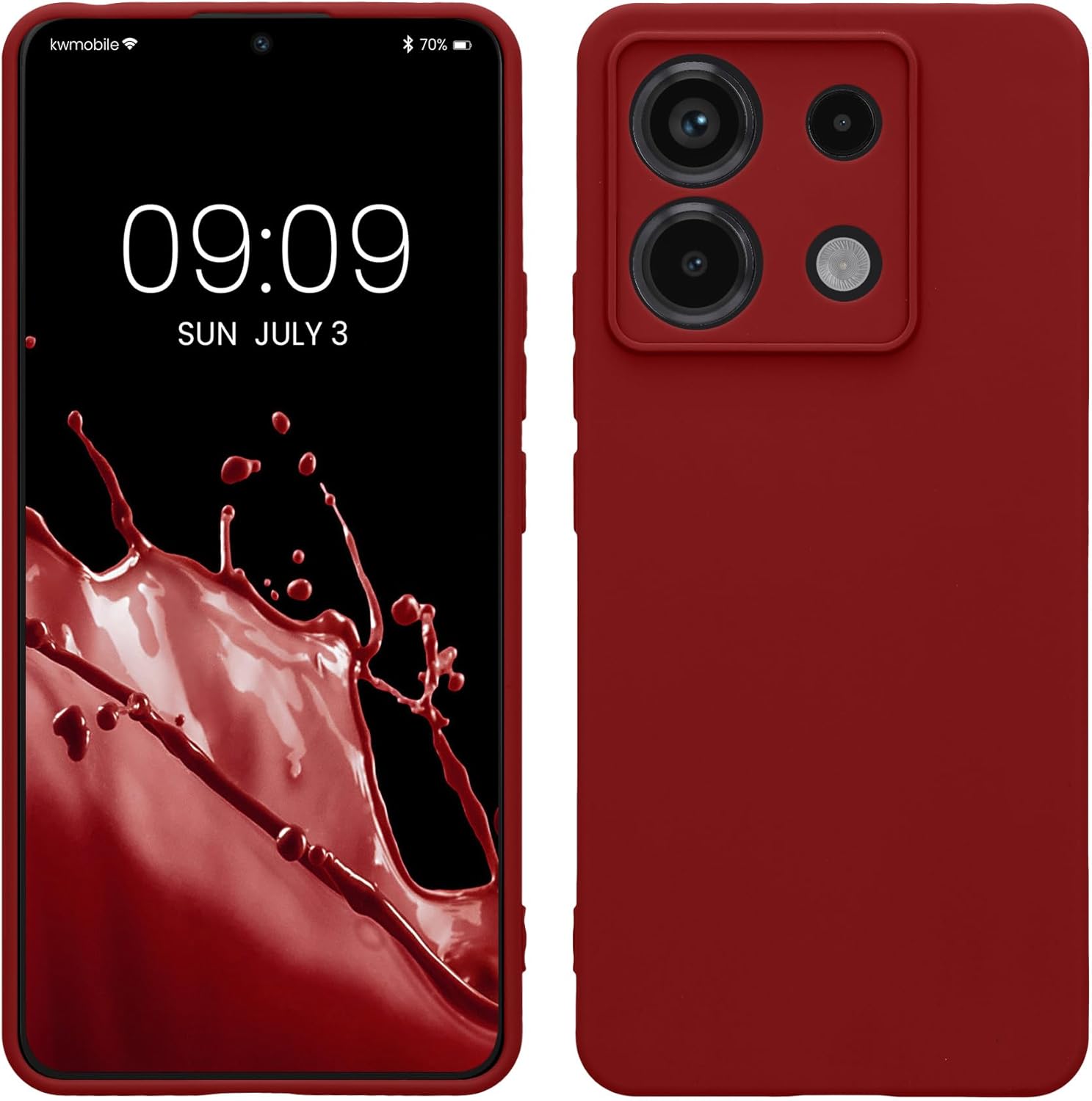 KW Xiaomi Redmi Note 13 Pro 5G / Poco X6 5G Θήκη Σιλικόνης TPU - Rhubarb Red