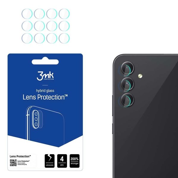 3MK Samsung Galaxy A54 5G Αντιχαρακτικό Γυαλί για την Κάμερα - 4 Τεμάχια - Διάφανο