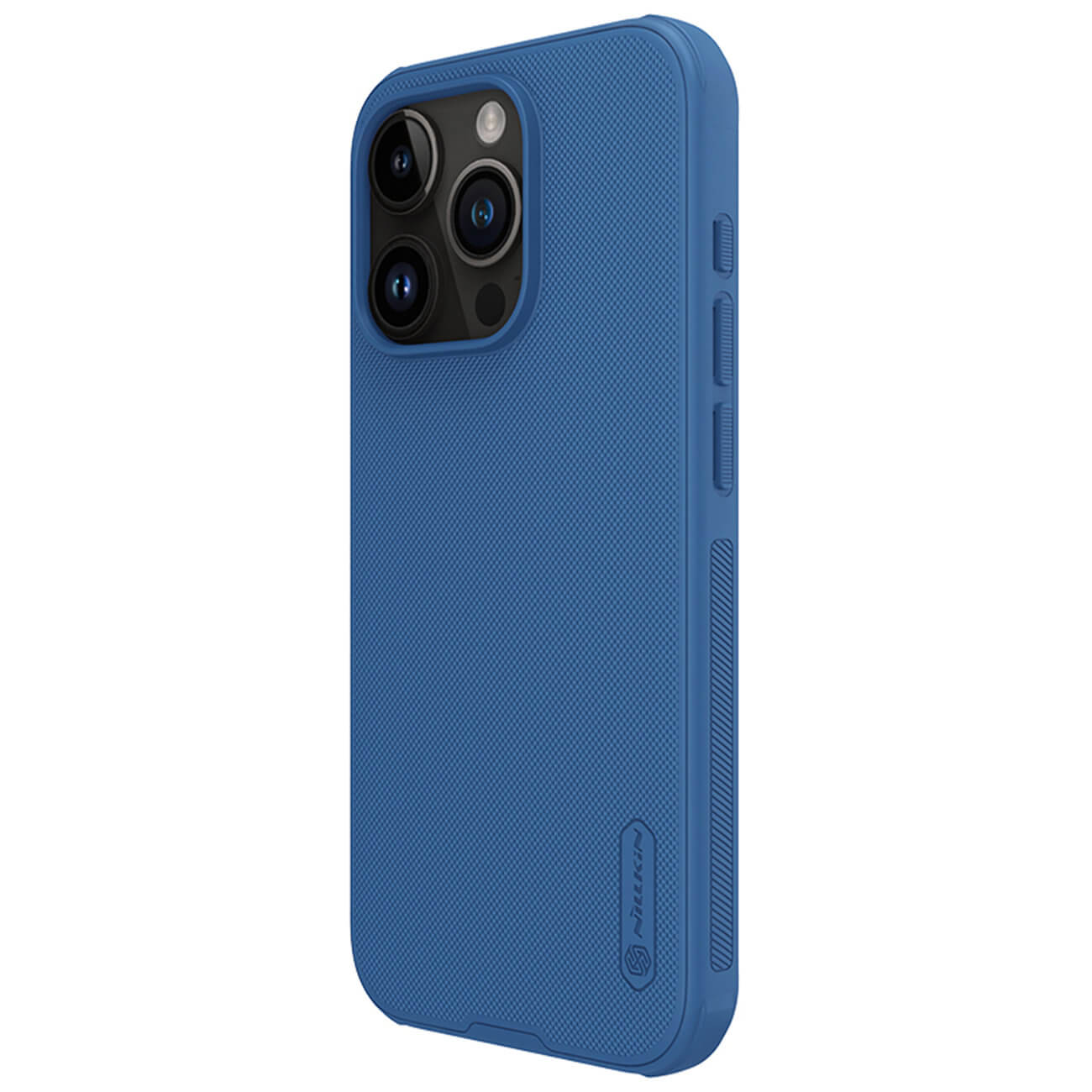 Nillkin iPhone 15 Pro Super Frosted Shield Pro Σκληρή Θήκη με Πλαίσιο Σιλικόνης - Blue