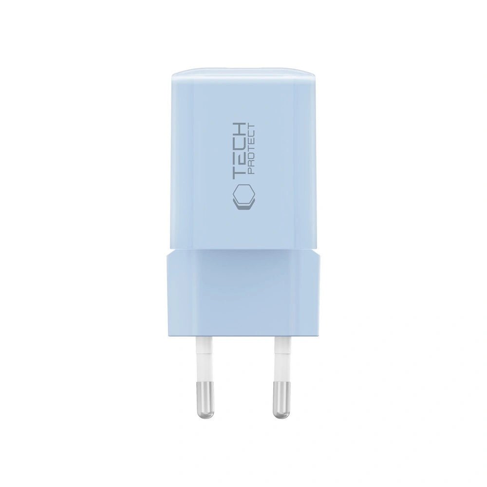 Tech - Protect NCM33W QC3.0 Οικιακός Φορτιστής Γρήγορης Φόρτισης με 1 Θύρα USB και 1 Θύρα Type - C - Baby Blue