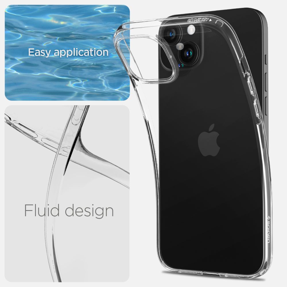 Spigen iPhone 15 Liquid Crystal Θήκη Σιλικόνης - Crystal Clear